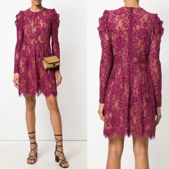 Michael kors Maroon & Pink lace Dress - Picture 2 of 8